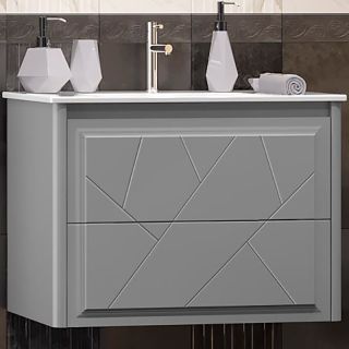 Тумба под раковину Opadiris Луиджи 00-00005953 Серая матовая